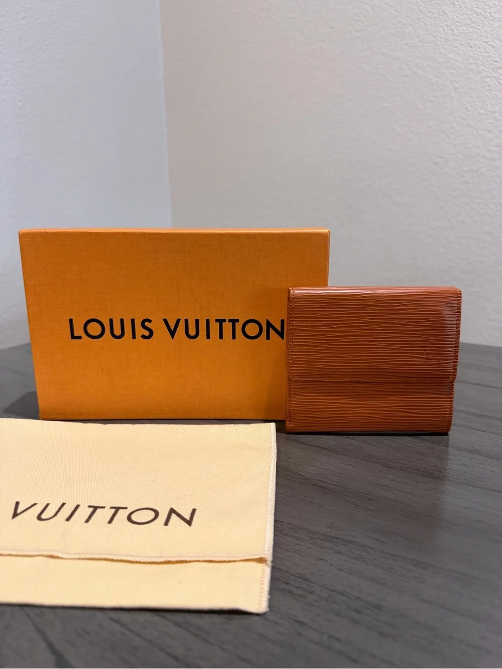 Louis Vuitton Brown Epi Leather Card & Key Holder